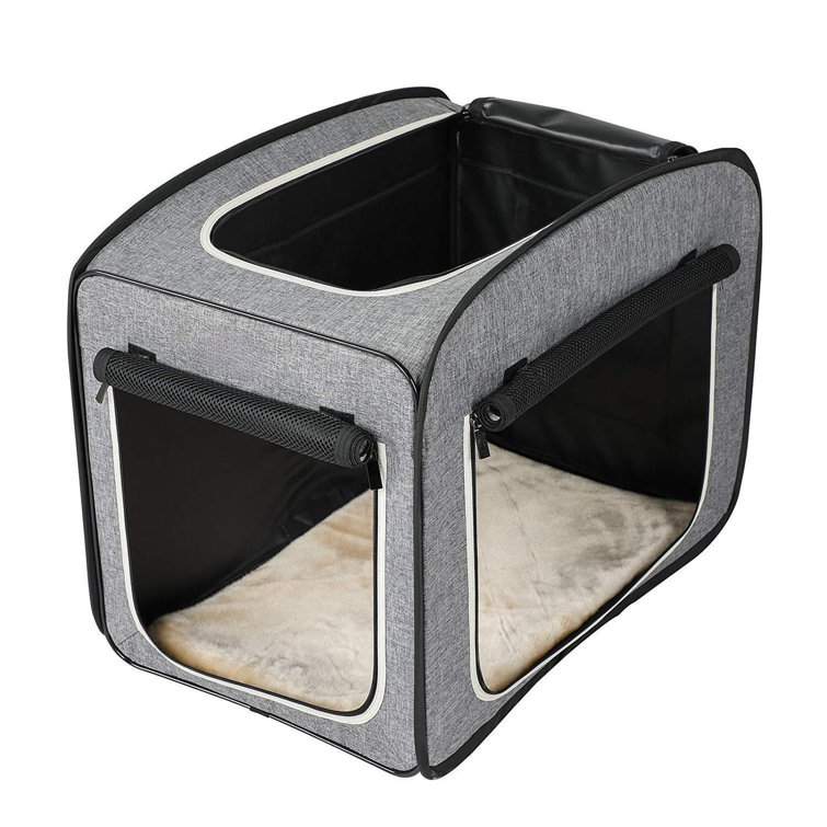 Collapsible Dog Travel Crate Portable Pop Up Dog Crate For Small Medium Dogs With Soft Cushion And Carrying Case For Indoor Outdoor Use